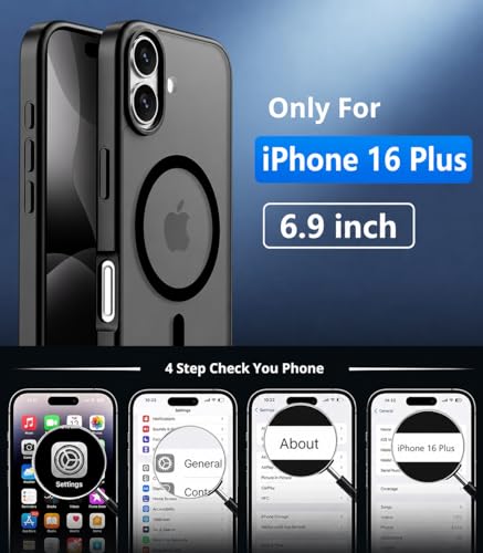 Image of EGOTUDE Frosted Case for iPhone (iPhone 16 Plus) Black