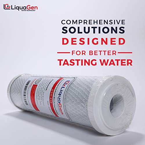 Liquagen - Yearly Replacement Filter Set For 4 Stage Standard Ro/Di Systems (Sediment, Carbon, & Di Drop In) | For 0 Tds Water | Reverse Osmosis/Aquarium Reef Purifier Kit #TOP5