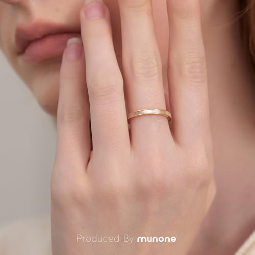 2mm Mother of Pearl Inlay Titanium Wedding Band Ring Women Gold Silver Shell Stackable Engagement Anniversary Bands Waterproof4