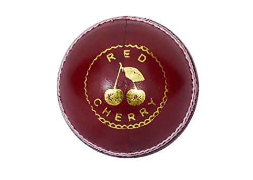 Red Cherry by Kookaburra Leather Cricket Ball, (Red)