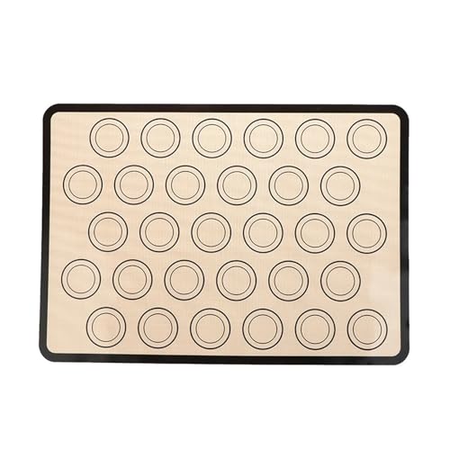 Tappetino in silicone per macaron 1 tappetino da forno in silicone 42x29,5 cm for con 30 cerchi antiaderenti resistenti al calore for biscotti e macaron