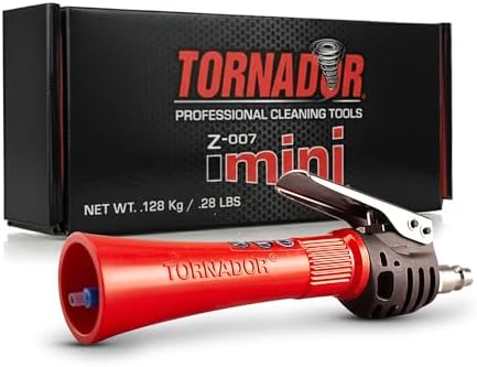 Tornador Z-007 Mini | Compact High-Pressure Car Cleaning Tool | Ergonomic Design Speeds Up Interior Detailing | Works with Air Compressor | Powerful & Portable