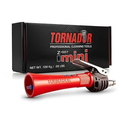 Tornador Z-007 Mini | Compact High-Pressure Car Cleaning Tool | Ergonomic Design Speeds Up Interior Detailing | Works with Air Compressor | Powerful & Portable