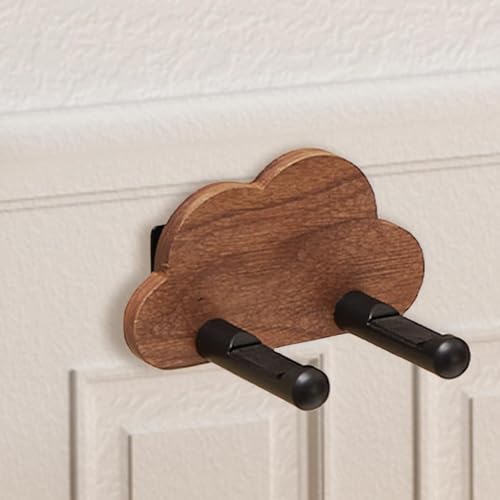 Kokiya Suporte de parede para secador de cabelo, organizador funcional, Marrom