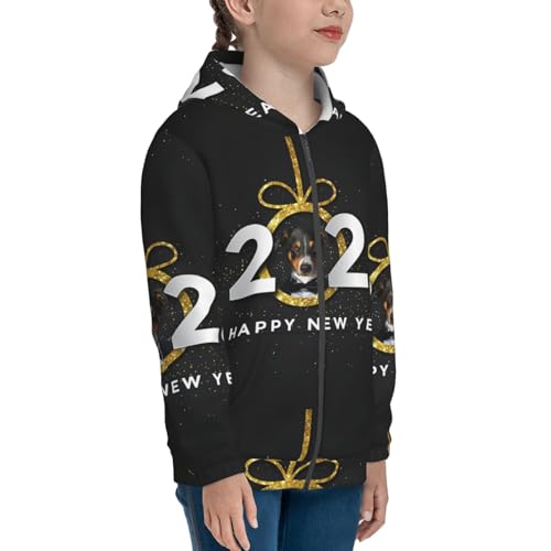 2025 Happy New Year Kids Pullover Hoodies Boys Zip Up Sweatshirts Girls Athletic Clothes with Pocket4