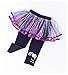 LX7 Toddler Girls Baby Footless Leggings with Ruffle Tutu Skirt Pants Culotte Girls Bottoms Dress Rainbow 8T