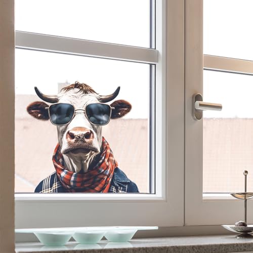 Vinilo decorativo 3D vaca estilizada para pared infantil miniatura 5