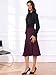 Allegra K High Waisted Fishtail Skirts for Women's Business Casual Panel Midi Skirt Large Dark Purple