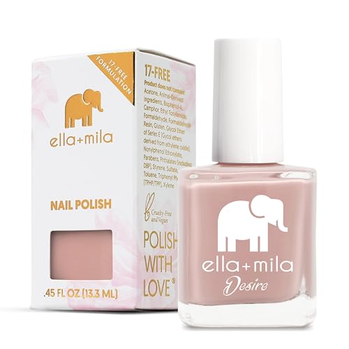 ella+mila Professional Quick Dry Long-Lasting & Chip-Resistant Pink Nail Polishes (Desert Suede - 0.45 fl oz)