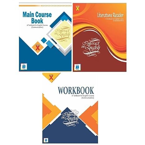 Interact in English Literature + Main Course Book (MCB) + Workbook For class 10 | A textbook for English course (Communicative) – Combo Set of 3 Books For Class X with EXAM360 Brand Sticker & Packaging