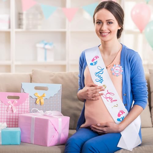 Mom to Be Pin Baby Shower Dad to Be Pin Boy or Gril Sash for Gender Reveals Party Mom to Be Sash Baby Shower Party Favors Decorations for Girls Pregnancy Photo Props Keepsake Gifts