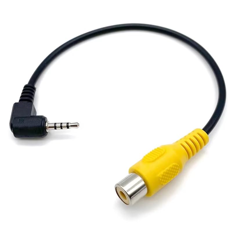 Câble de recul résolvant le problème de connexion RCA à AV 2.5mm pour écran voiture
