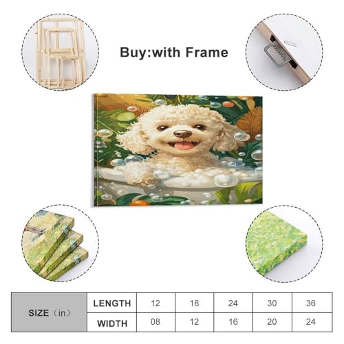 Toile Bichon Frise premium tableau décoration murale salon de qualité