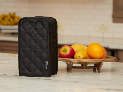 Image of Covermates Coffee Maker Cover, 5 inchW x 5 inchD x 10 inchH, Black | slip-on design, quilted 2-layer polyester with padding, stain-resistant, 3-year warranty