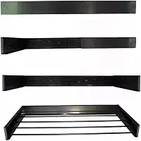 Varal de Parede Magico Dobrável Retrátil 80cm 5 Varetas Recolhível Invisível Mágico Roupas Apartamento Espaço Pequeno