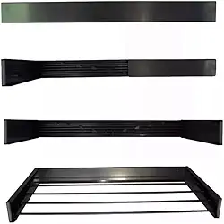 Varal de Parede Magico Dobrável Retrátil 80cm 5 Varetas Recolhível Invisível Mágico Roupas Apartamento Espaço Pequeno