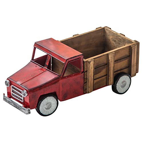 Xuhong Home Antique Truck Decor, Vintage Pick-Up Metal Truck Planter, Farmhouse Decorative Collectible Vehicles Tabletop Storage，Truck Christmas Decor & Great Gift For Holiday(Christmas Red) #TOP17