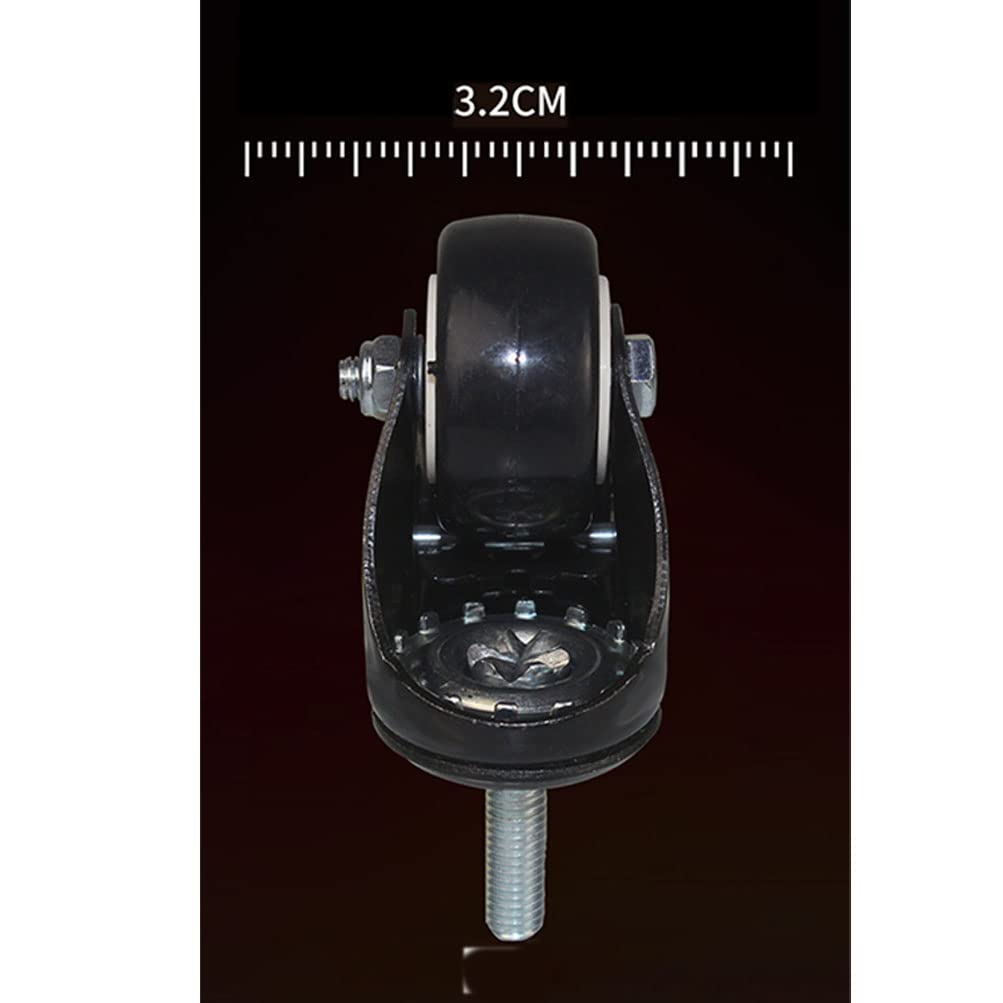 Koła jezdne, Koła do dużych obciążeń, koła przemysłowe z trzpieniem, 50 mm śruba M12 wózków DIY poliuretanu, przemysłowych(Swivel x4)