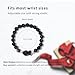 Togous Black Obsidian Stretch Bracelet, Cute Bear Beaded Bracelet for Women, Adjustable Spiritual Jewelry for Protection, Strength, and Positive Energy, Feng Shui Bracelet Good Luck Gifts