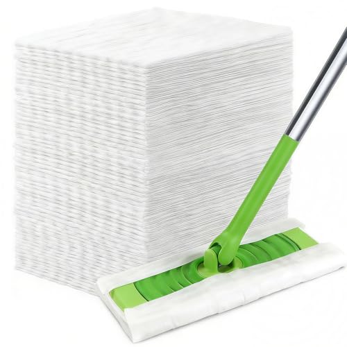 100 Stück Trockene Kehrtücher 29 x 20cm Trockenkehrtücher Kompatibel mit Swiffer Sweeper Ersatz-Staubtücher für Bodenwischer Nachfüllpads für Bodenwischen und Reinigung