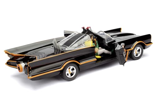 Jada Toys Batman Batmobile Classic 1966 1:24 Scale Die-Cast Metal Model with Realistic Details - DC Comics Official Collectible Car - Thumbnail 7