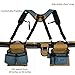 KUNN Carpenter Tool Belt with Suspenders Pro Framer Suspension Tool Rig for Construction Contractors and Electrician,Khaki