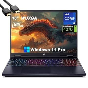 acer Notebook para jogos Predator Helios Neo 16 AI, 16 polegadas 165Hz WUXGA IPS, Intel 14ª geração 24 núcleos i9-14900HX (5,80 GHz), GeForce RTX 4060, 64 GB DDR5 RAM, SSD de 1 TB, RGB Backlit KB,