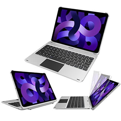 Arteck Folio Full Protection Keyboard Case for Apple iPad Air 5 / Air 4 10.9-inch/iPad Pro 11-inch with Trackpad, Touch Pad, Swivel Rotating, Bluetooth