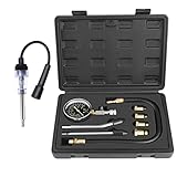 WiMas 9 Stück Kompressionstester Kompressionsprüfer Benzin Kompressionsmessgerät, Motor Kompression Zylinder Kompressionsmesser Kompressionstest Kompressionsmesser mit Zündkerzentester