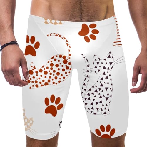 Pantalones cortos de entrenamiento y natación Patterned Cat con tejido de secado rápido