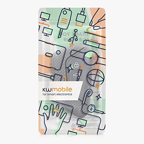 kwmobile Pokrowiec na kluczyk samochodowy kompatybilny z VW Golf 8 3-przyciskowy pokrowiec na kluczyki samochodowe - silikonowe etui ochronne na kluczyki samochodowe, szaro-czarne