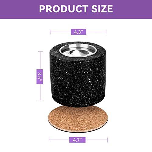 Ceed4U Tabletop Fire Pit, Concrete Portable Table Top Fire Pits, Smores Maker Mini Outdoor Fire Pits With Roasting Forks Cork Mat, Tabletop Mini Indoor Fireplace #TOP3