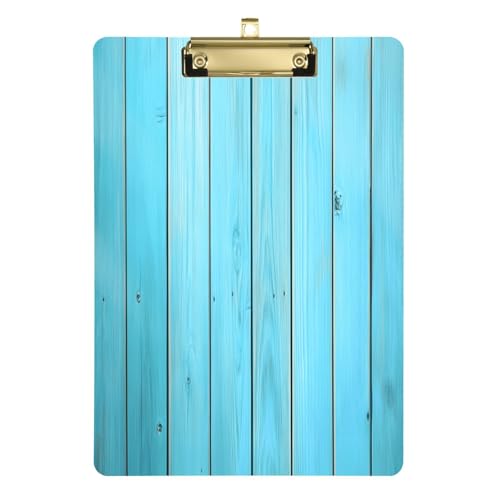 Planchette à pince en acrylique bleu porte-bloc transparent rigide résistant aux rayures bureau