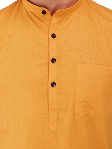 Image of Rajubhai Hargovindas Men's Linen Straight Short Kurta