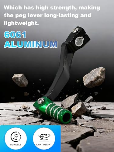Image of Gear Shifter for KLX230,Folding CNC 6061 Aluminum Motorcycle Shift Lever for Dirt Bike KLX232 24-25 /KLX230 22-25 /KLX230SM 23-25 /KLX230SM ABS 23-25 /KLX230S 22-23 /KLX230S ABS 22-23-Green