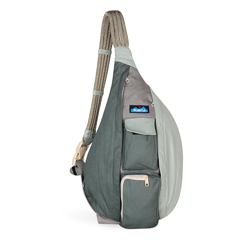 Image of KAVU Rope Sling Bag - Large Crossbody Bags for Women & Men | Hands Free, Cross Body for Travel, Hiking & Everyday Carry, with Padded Back, Adjustable Rope Strap & Cotton Canvas