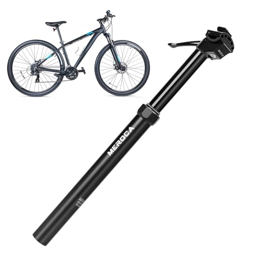 Tija de sillín Dropper | Tija de sillín ajustable en altura de 125 mm con guía externa, soporte hidráulico inalámbrico de ajuste rápido | Accesorios de bicicleta para montar en bicicleta Accesorios
