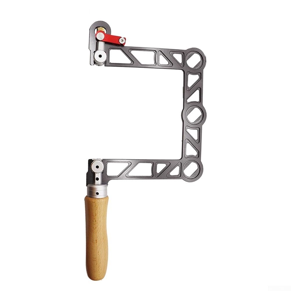 Mini sega a scorrimento per la lavorazione del legno con corpo in lega di alluminio e manico ergonomico in legno per un funzionamento regolare su legno, metallo e gioielli (4 pollici)