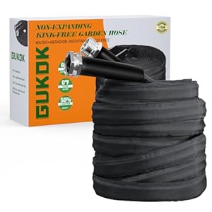 Non-Expanding Garden Hose, Lightweight, Ultra Flexible, Durable, Kink-Free Garden Hose, RV, Marine and Camper Hose, 75-Feet