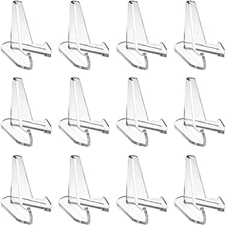 20 Pcs Acrylic Easel Stands,Clear Acrylic Display Easel,Stable Plates Stand,Place Card Holder Display Easels,Plastic Easels,Used to Display Coins, Medals, Handicrafts, Collectibles