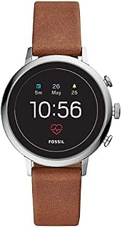 Fossil Women's Gen 4 Venture HR Heart Rate Stainless Steel and Leather Touchscreen