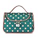 Yeiotsy Travel Cosmetic Bag for Women – Polka Dot Makeup Bag Organizer & Hanging Toiletry Bag (Lake Blue)