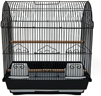 YML A1784 Bar Spacing Barn Top Bird Cage, Black image 3
