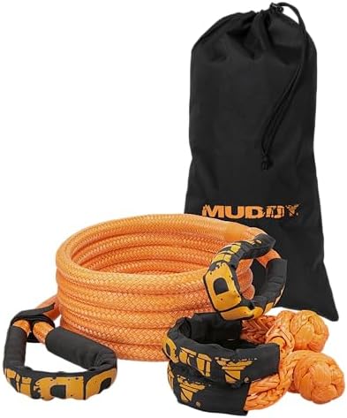 Muddy Outdoors Kit de corda cinética de 7,6 m/laranja
