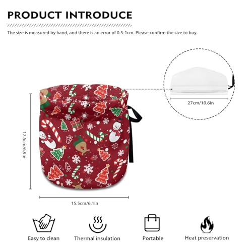 Image of Xoenoiee Christmas Tree Snowman Reindeer Pattern Tea Cozy Tea Cosy for Teapots Keep Warm Teapot Cover Insulated Kettle Cover for Home Kitchen Table Decor