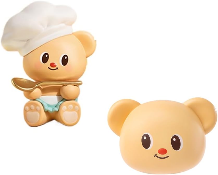 Aven Rabbit Butterbear Baked with Love Series Cubby Face Blind Box Action Figures Mystery Box Cute Random Toys Birthday Gift Christmas Collectible Toy for Desktop Ornaments, 1PC