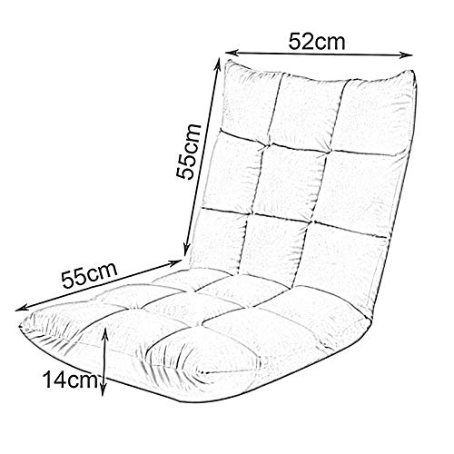 Chaise de sol pliable et déhoussable 110 x 52 cm verte - 3