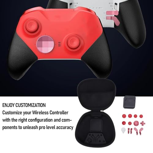 Juego de componentes Elite Series 2 en acero rojo con base de carga y palancas de recambio EIMSOAH 5