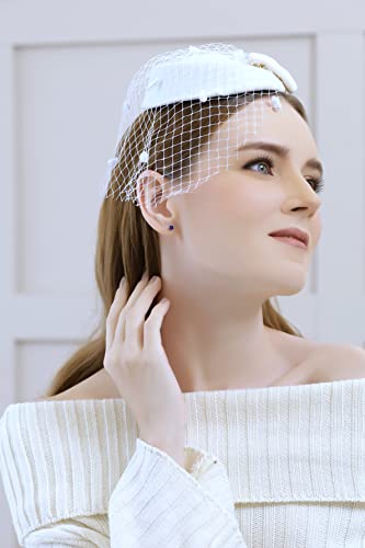 Sapphire Earrings for Women Sterling Silver Trendy Round-Cut Created Blue Gemstone Solitaire Studs for Men Bridesmaids Prom Gift4