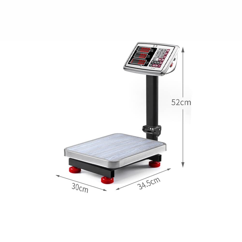 Bilancia Digitale a Piattaforma, Peso, Bilancia Elettronica da Pavimento, Bilancia Pieghevole Robusta, Display LCD ad Alta risoluzione, Ideale per pacchi Bagagli, Prezzo